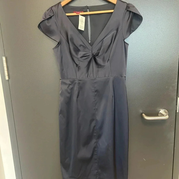 Monsoon London NWT dress  size 6 (10 UK) beautiful nylon blend and shimmery gray - Picture 7 of 13